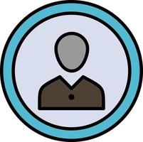 avatar mänsklig man människor person profil användare platt Färg ikon vektor ikon baner mall