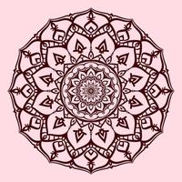 abstrakt blomma dekoration runda prydnad mandala vektor design element