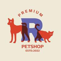 Alphabet R Petshop-Logo vektor