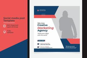företags- social media posta design mall för din företag växa vektor