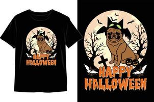 Fröhliches Halloween-T-Shirt-Design. vektor