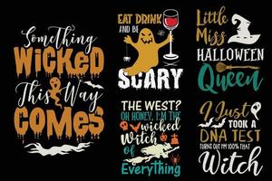 typografi halloween t skjorta design. vektor