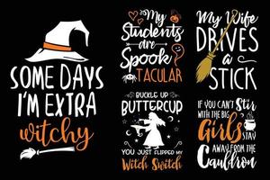 Typografie-Halloween-T-Shirt-Design. vektor