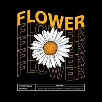 Sonnenblumen-Streetwear-Design Retro-moderne Vektorkleidung vektor