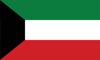 Kuwait-Nationalflagge-Vektor-Illustration vektor