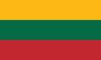 Flagge von Litauen-Vektor-Illustration vektor