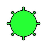 grön ikon av de medicinsk kinesisk virus mikrob farlig dödligt anstränga covid 019 coronavirus epidemi pandemi sjukdom. vektor illustration isolerat på en vit bakgrund