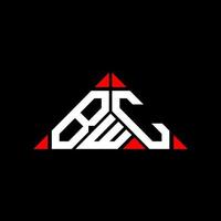 bwc brev logotyp kreativ design med vektor grafisk, bwc enkel och modern logotyp i triangel form.