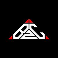 bzc Brief Logo kreatives Design mit Vektorgrafik, bzc einfaches und modernes Logo in Dreiecksform. vektor