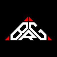 brg Brief Logo kreatives Design mit Vektorgrafik, brg einfaches und modernes Logo in Dreiecksform. vektor