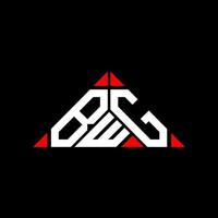 bwg brev logotyp kreativ design med vektor grafisk, bwg enkel och modern logotyp i triangel form.