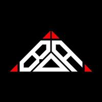 Boa Letter Logo kreatives Design mit Vektorgrafik, Boa einfaches und modernes Logo in Dreiecksform. vektor
