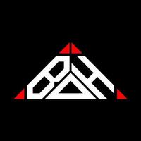 Boh Letter Logo kreatives Design mit Vektorgrafik, Boh einfaches und modernes Logo in Dreiecksform. vektor