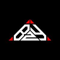 bzy Letter Logo kreatives Design mit Vektorgrafik, bzy einfaches und modernes Logo in Dreiecksform. vektor