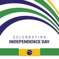 Brasilien självständighet dag design kort vektor