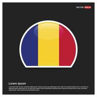 rumänien flaggor design kort vektor