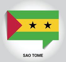Sao Tome-Flaggen-Designvektor vektor