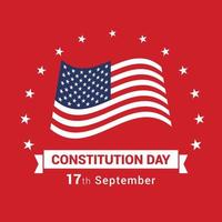 Happy Constitution Day Design Kartenvektor vektor