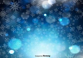 Vector Blue Background Mit Schneeflocken