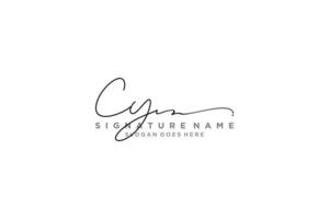 anfängliche cy Brief Signatur Logo Vorlage elegantes Design Logo Zeichen Symbol Vorlage Vektor Icon