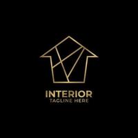 minimalistisches und elegantes Haus-Vektor-Logo-Design für Immobilien, Bau, Innen- und Außendekoration vektor