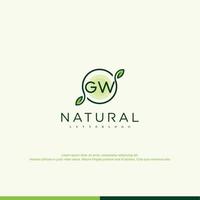 gw anfängliches natürliches Logo vektor