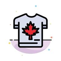Shirt Herbst Kanada Blatt Ahorn abstrakte flache Farbe Symbol Vorlage vektor