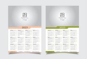 2023 Wandkalender-Design vektor