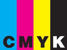 cmyk-Farbfelder für Anfänger zum Verständnis des cmyk-Konzepts vektor