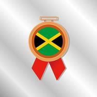 illustration av jamaica flagga mall vektor