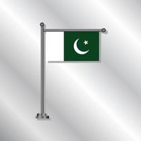 illustration av pakistan flagga mall vektor