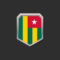 Illustration der Togo-Flaggenvorlage vektor