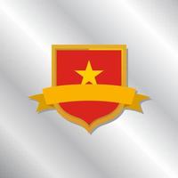 illustration av vietnam flagga mall vektor
