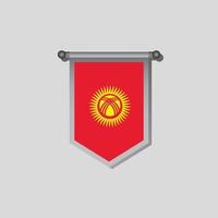 illustration av kyrgyzstan flagga mall vektor