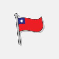 illustration der vorlage der taiwan-flagge vektor