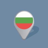 illustration av bulgarien flagga mall vektor