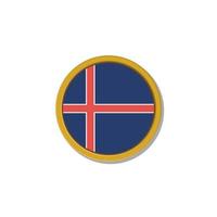 Illustration der isländischen Flaggenvorlage vektor