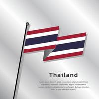 Illustration der Thailand-Flaggenvorlage vektor