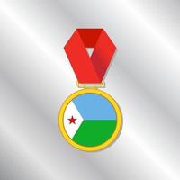 illustration av djibouti flagga mall vektor