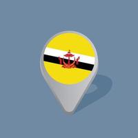 illustration der brunei-flaggenschablone vektor