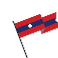 illustration der laos-flaggenschablone vektor