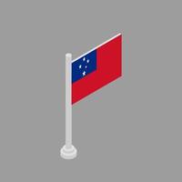 Illustration der Samoa-Flaggenvorlage vektor