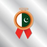 Illustration der pakistanischen Flaggenvorlage vektor