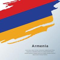 Illustration der armenischen Flaggenvorlage vektor
