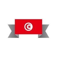 illustration av tunisien flagga mall vektor