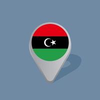 Illustration der Libyen-Flaggenvorlage vektor