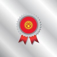 illustration av kyrgyzstan flagga mall vektor