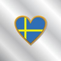 illustration av Sverige flagga mall vektor