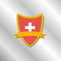 Illustration der Flaggenvorlage der Schweiz vektor
