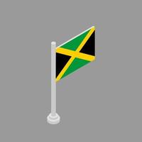 illustration av jamaica flagga mall vektor